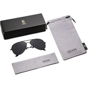 SOJOS Classic Aviator Polarized Sunglasses for Men Women Vintage Retro Style SJ1